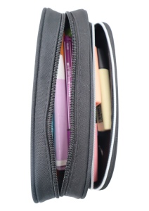 Penar pentru baieti Let's Rock R7256, doua compartimente, material textil impermeabil, 20x10x6cm, Negru - Img 8