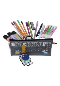Penar pentru baieti Spacecraft R704, un singur compartiment, 20x9x4cm, Gri - Img 9
