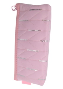Penar pentru fete cu paiete si cusaturi aplicate R143, 21x10x4cm, Roz - Img 5
