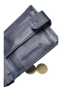 Portofel barbati din piele naturala, inchidere capsa, 12.5x10x2,5cm, R0111YK, bleumarin - Img 4