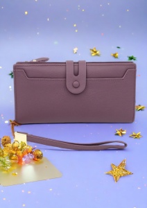 Portofel de damă din piele naturală Hassion R12 violet - Img 2