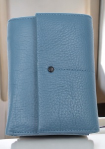 Portofel de damă din piele naturală Hassion R16 bleu - Img 2