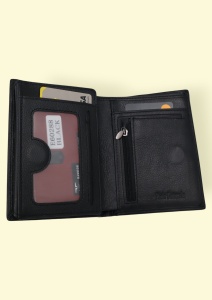 Portofel din piele pentru bărbați Hassion R60288 negru - Img 9