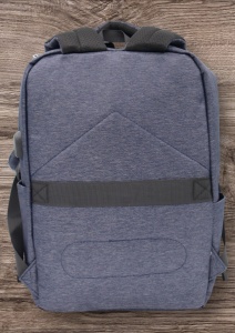 Rucsac cu port USB R7009, material textil rezistent, 42x30x14cm, Bleumarin - Img 5