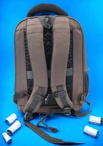 Rucsac cu trei compartimente R998211, impermeabil, 42x33x24cm, Maro - Img 5