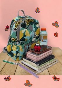 Rucsac din material impermeabil, bretele reglabile si maner R663, 32x27x13cm, - Img 7