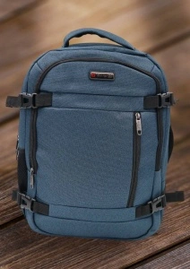 Rucsac multifunctional pentru laptop R49103, bleumarin, impermeabil, 48x32x20cm