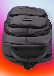 Rucsac pentru laptop R23384, impermeabil, 48x32x22cm, bretele intarite si sistem de prindere pe troler, Negru - Img 5
