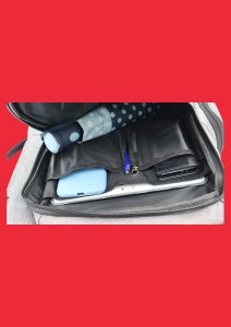 Rucsac pentru laptop R998152, gri, bretele intarite si sistem de prindere pe troler - Img 9
