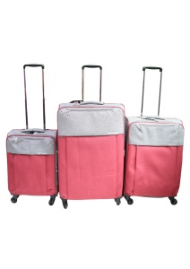 Set de trolere My Travel R346, 3 dimensiuni 20", 24", 28", rosu - Img 2
