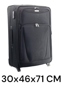 Troler My Travel R03, Dimensiune Mare 28", 71X45X30cm, Negru - Img 3