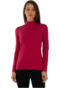 Bluza dama tip maleta cu guler inalt, Knox B2005, cireasa M
