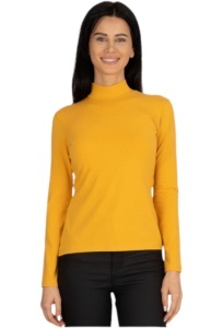 Bluza dama tip maleta cu guler inalt, Knox B2005, galben S