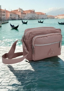 Geanta de dama tip crossbody R241, curea reglabila, 25x18x6cm, Roz - Img 4