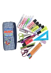 Penar pentru copii Music R7304, doua compartimente, 20x9x6cm, Bleumarin - Img 7