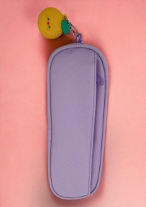 Penar pentru fete cu doua compartimente si breloc detasabil R60, 23x8x6cm, Lila - Img 4