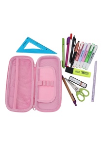 Penar pentru fete R6007, compartimente multiple, cu cifru, 22x10x4cm, Roz - Img 9