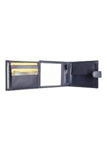 Portofel bărbătesc din piele RFID, Vera Pelle, 9 compartimente, cutie cadou, Q3181, bleumarin - Img 5