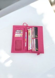Portofel dama din piele naturala R65 fuchsia - Img 4
