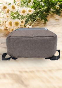 Rucsac cu port USB R7009, material textil rezistent, 42x30x14cm, Maro - Img 8