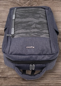 Rucsac cu port USB R7009, material textil rezistent, 42x30x14cm, Bleumarin - Img 6
