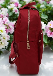 Rucsac de dama din material textil rezistent RX2282, cu manere si barete ajustabile, 34x26x10cm, Grena - Img 3