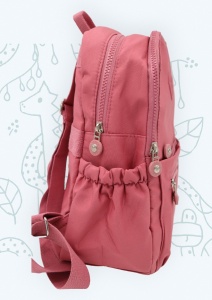 Rucsac din material impermeabil, bretele reglabile si maner R66, 32x27x13cm, Roz - Img 6