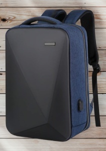 Rucsac multifunctional cu port incarcare USB R103, impermeabil, unisex, antifurt, 44x30x17cm, Bleumarin - Img 2