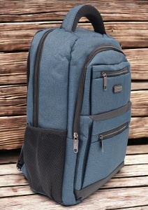 Rucsac pentru laptop R23382, impermeabil, 48x34x19cm, maner si bretele buretate, Bleumarin - Img 2