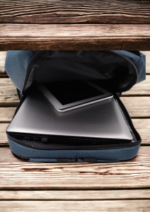 Rucsac pentru laptop R23382, impermeabil, 48x34x19cm, maner si bretele buretate, Bleumarin - Img 12