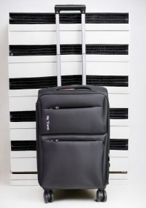 Troler My Travel R001, dimensiune mica 20", 4 roti pivotante, 50x35x25cm, Negru