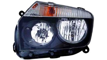 Farol Dacia Duster 10-13 Esquerdo Mascara Preta