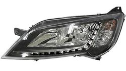 Farol Direito Led Peugeot Boxer 14- Aro Preto Tipo AL