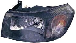 Farol Esquerdo Eletrico Ford Transit 00-06 Mascara Preta - Img 2