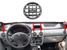 Grelha Interior Ventilaçao Renault Kangoo 97-06 Cinza