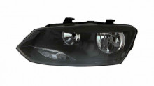Farol Esquerdo Volkswagen Polo VII 09-13 Fundo Negro