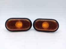 Par Piscas Guarda Lamas Renault C/Aro Preto 91-09