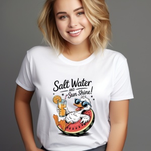 Tricou personalizat ,, Rata cu apa sarata si soare stralucitor,,