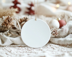 Ornament sublimabil rotund din ceramica