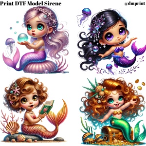 Print DTF, Autocolant textil set 4 Sirene