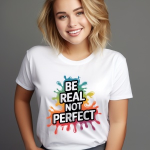 Tricou personalizat model ,,Fii real nu perfect,,