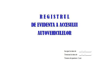 Registru Acces Auto - 25 file