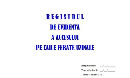 Registru Acces C.F.U. - 100 file