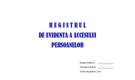 Registru Acces Persoane - 100 file