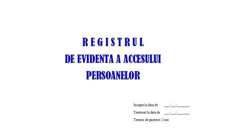 Registru Acces Persoane - 25 file