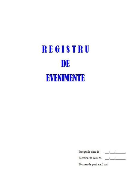 Registru Evenimente - 100 file