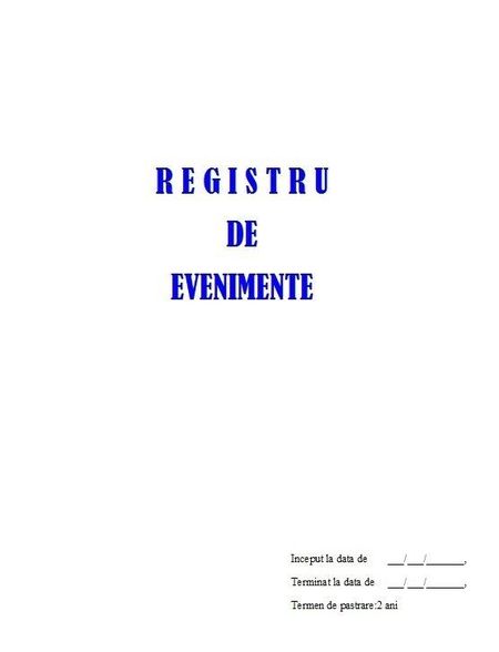 Registru Evenimente - 25 file
