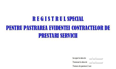 Registru Special Evidenta Contracte, pentru Societatile specializate de Paza si Protectie - 50 file