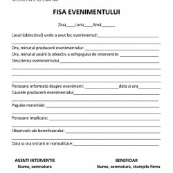Fisa de evenimente - 25 file