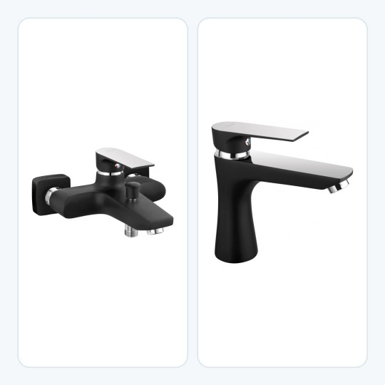 Algeo Square Negru/Crom